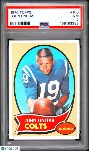1970 Topps John Unitas #180 PSA 7