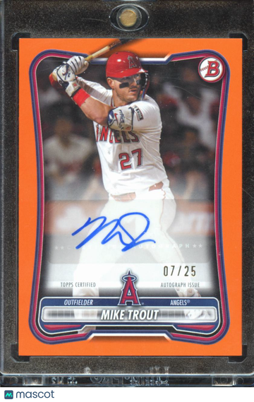 2014 Topps Bowman Chrome Mike Trout #PRV-MT Orange /25