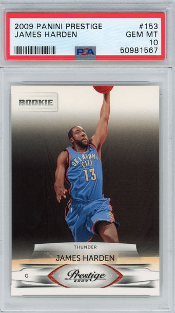 2009 Panini Prestige James Harden - PSA 10 - Rookie Card RC #153