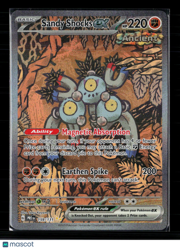 2023 Pokemon Paradox Rift Sandy Shocks EX Secret Rare Holo Trading Card 250/182
