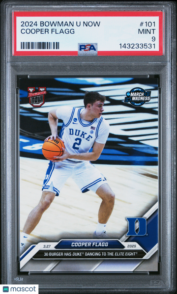 2024 Bowman U Now Cooper Flagg #101 PSA 9
