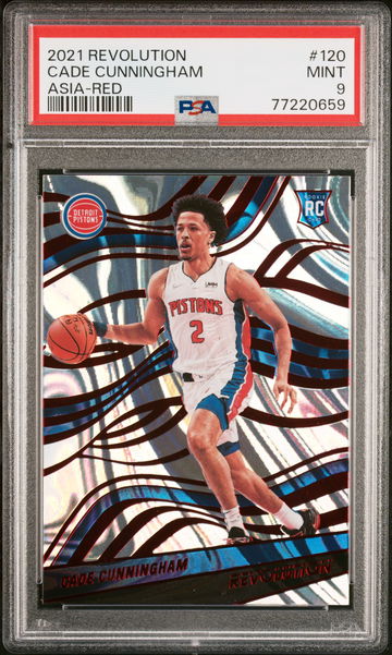 2021 Panini Revolution Asia Red Cade Cunningham #120 PSA 9