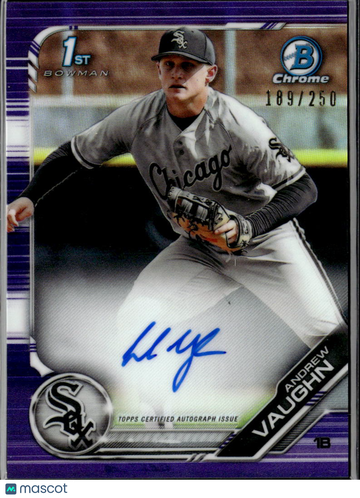 2019 Bowman Chrome Andrew Vaughn #CDA-AV Purple Refractor /250