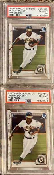 ROBERT PUASON 2x LOT 2020 BOWMAN CHROME PSA 10 GEM MINT