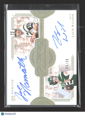 2022 Panini Flawless Zach Wilson Joe Namath #FDA-NW 09/20 Auto