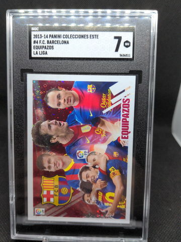 2013 Panini Colecciones Equipazos #4 Barcelona Messi Neymar Iniesta Xavi SGC 7