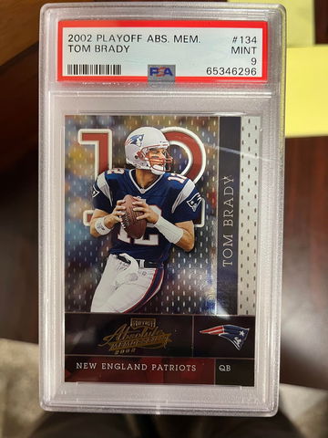 2002 Playoff Absolute Memorabilia Tom Brady PSA 9