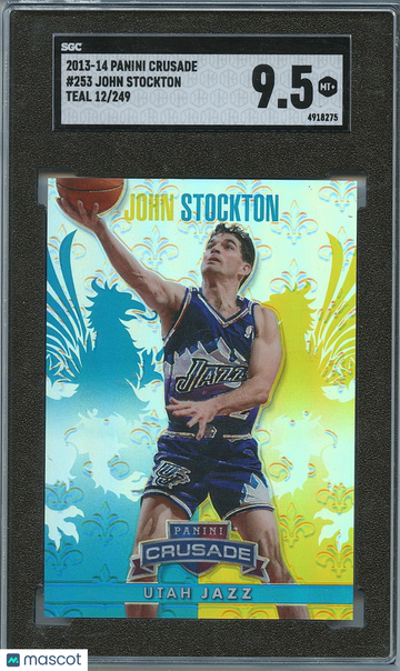 2013-14 Panini Crusade John Stockton #253 Teal 249 SGC 9.5 Panini Authentic