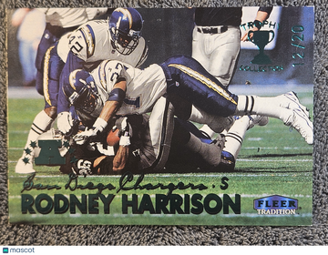 1999 Fleer Tradition Rodney Harrison #37TC Trophy Collection /20