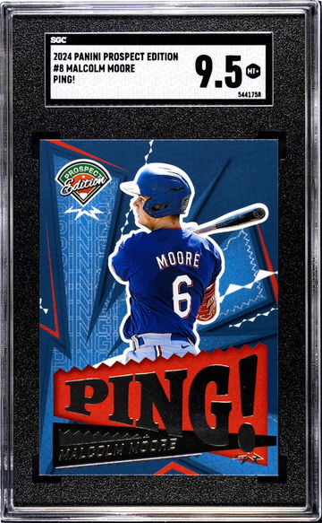2024 Panini Prospect Edition PING! Malcolm Moore #8 SGC 9.5