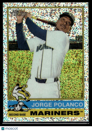 2025 Topps Heritage Jorge Polanco #97 Chrome Silver Sparkle Refractor