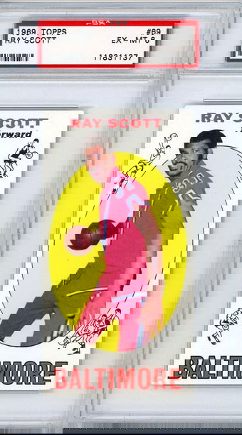 1969 Topps Ray Scott Rookie #69 PSA 6 P1352