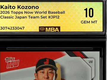 2026 Topps Now World Baseball Classic Kaito Kozono #JP12 Japan Team Set MBA 10