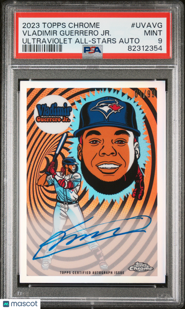 2023 Topps Chrome Ultraviolet All-Stars Autograph Vladimir Guerrero JR. #UVAVG 01/99 PSA 9