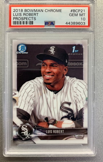 LUIS ROBERT 2018 BOWMAN CHROME PROSPECTS ROOKIE PSA 10 GEM MINT