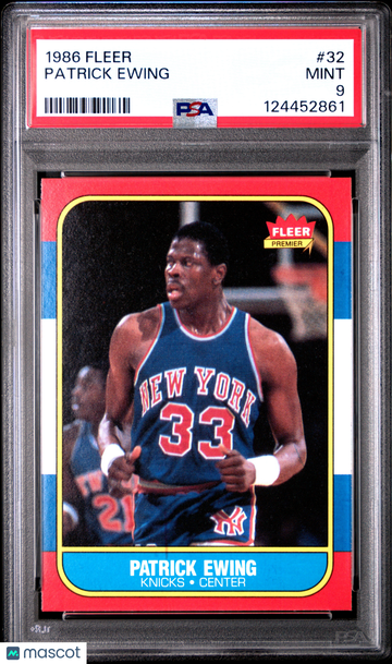 1986 Fleer Patrick Ewing #32 PSA 9