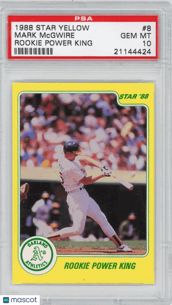 1988 Star Mcgwire-Yellow Mark Mcgwire #8 Rookie Power King PSA 10