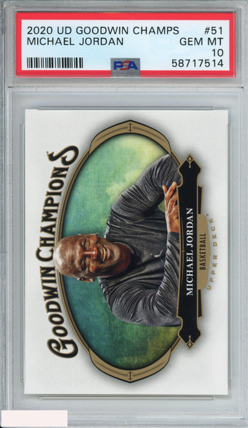 2020 UPPER DECK GOODWIN CHAMPIONS MICHAEL JORDAN #51 BULLS HOF PSA 10 GEM MT