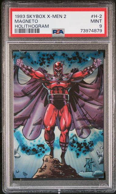 MAGNETO HOLITHOGRAM 1993 SKYBOX X-MEN #H-2 PSA 9