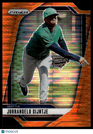 2025 Panini Prizm Jurrangelo Cijntje #238 Orange Pulsar Prizms SN