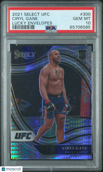 2021 Panini Select UFC Ciryl Gane #300 Lucky Envelopes PSA 10