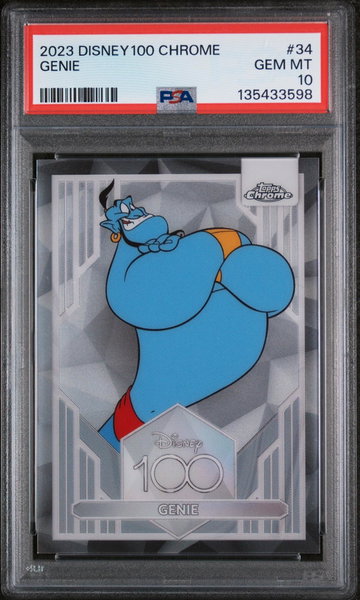 2023 Topps Chrome Disney100 Genie #34 PSA 10