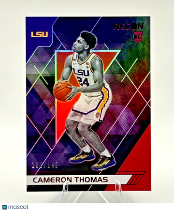 2021-22 Panini Chronicles Draft Picks #135 Red Parallel Cameron Thomas Rookie LSU Basketball Card