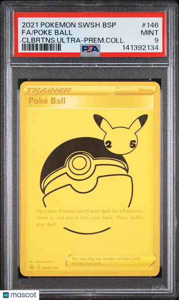 2021 Pokemon Swsh Black Star Promo Poke Ball Clbrtns.Ultra-Prem.Coll. Fa PSA 9 #146