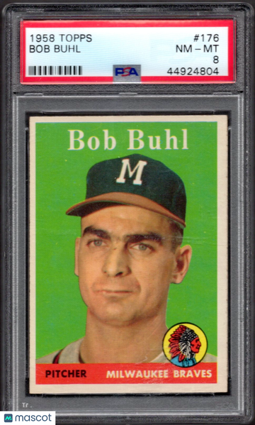 1958 Topps Bob Buhl #176 PSA 8