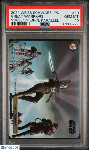 2024 Weiss Schwarz Japanese Star Wars Premium Booster Vol.2 Great Warriors Japanese SW/Se47-Force Parallel PSA 10 #20