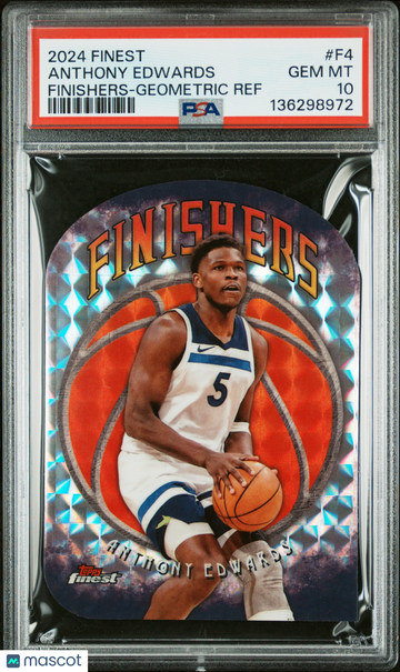 2024 Topps Finest Finishers Anthony Edwards #F4 Geometric Ref PSA 10