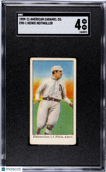1909 American Caramel Co. (E90-1) Heinie Heitmuller SGC 4