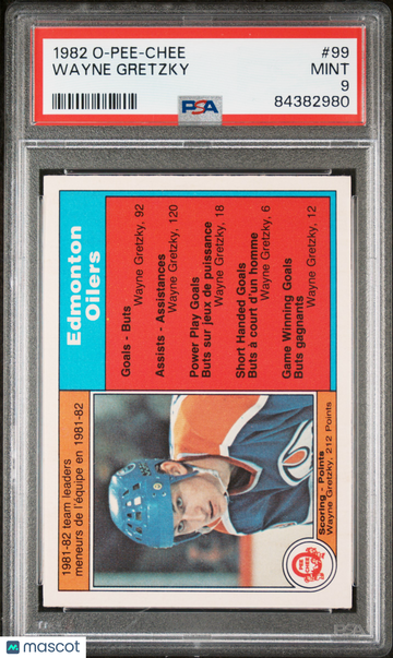 1982 O-Pee-Chee Wayne Gretzky #99 PSA 9