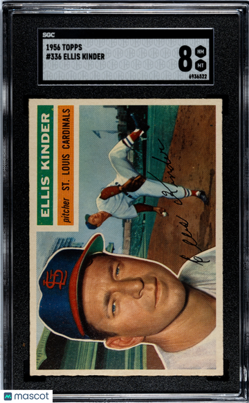 1956 Topps Ellis Kinder #336 SGC 8