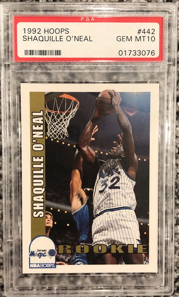 1992 NBA Hoops Shaquille O’Neal PSA 10