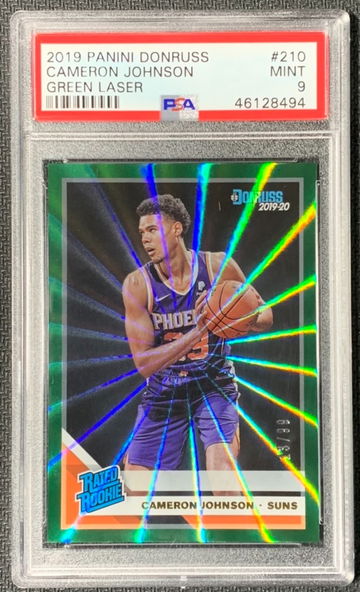 Cameron Johnson 2019-20 Panini Donruss Green Laser /99 #210 PSA 9 (46128494)