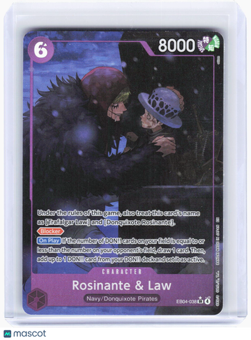 The Azure Sea's Seven Rosinante & Law (Alternate Art) Foil Super Rare #EB04-038