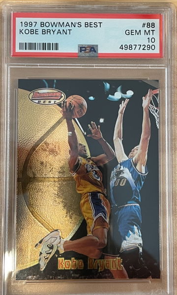 Kobe Bryant 1997 Bowman’s Best #88 PSA 10 Gem Mint low pop Mamba
