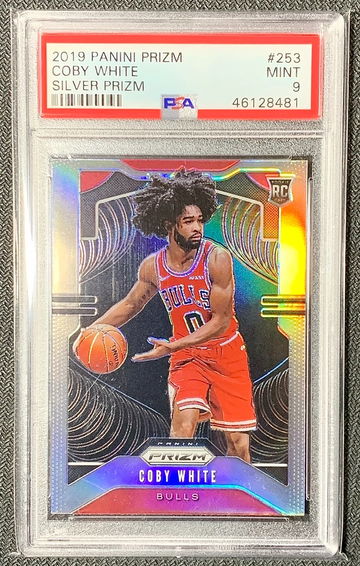 Coby White 2019-20 Panini Prizm Silver #253 PSA 9 (46128481)