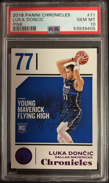 2018 Panini Chronicles Luka Doncic Pink parallel PSA 10
