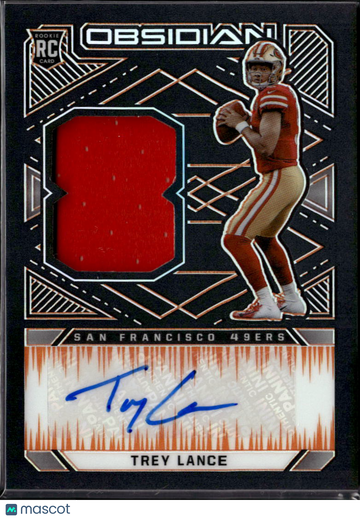 Trey Lance 2021 Panini Obsidian Patch RC Memorabilia Auto /75 San Francisco 49ers