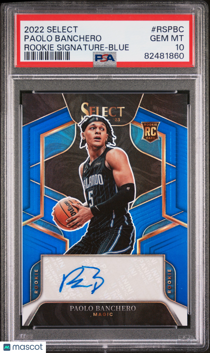 2022 Panini Select Rookie Signatures Paolo Banchero #RSPBC Blue