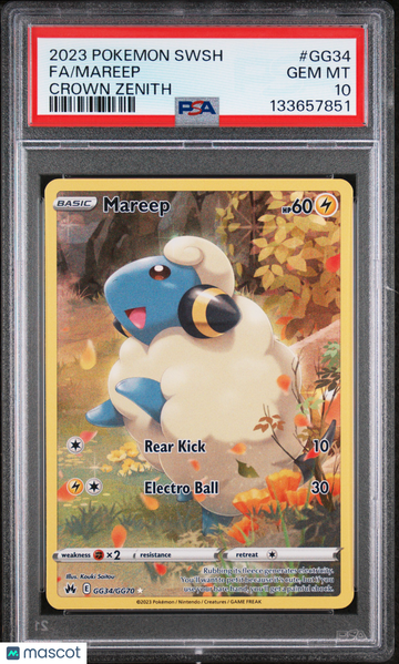 2023 Pokemon Sword And Shield Crown Zenith Mareep Fa Crown Zenith PSA 10 #GG34