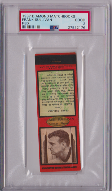 1937 Diamond Matchbooks Frank Sullivan Red PSA 2 P1256