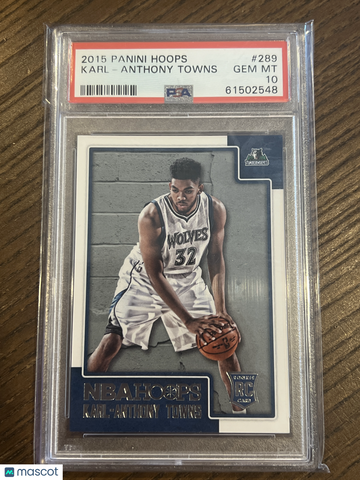 2015 Panini Hoops Karl-Anthony Towns #289 Rookie RC PSA 10