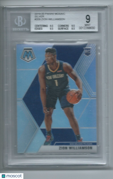 2019-20 Panini Mosaic Silver Zion Williamson #209 BGS 9