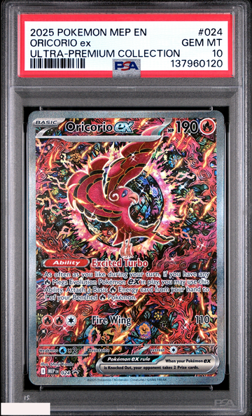 2025 POKEMON MEP EN BLACK STAR PROMO ORICORIO EX #024 ULTRA-PREMIUM COLL PSA 10