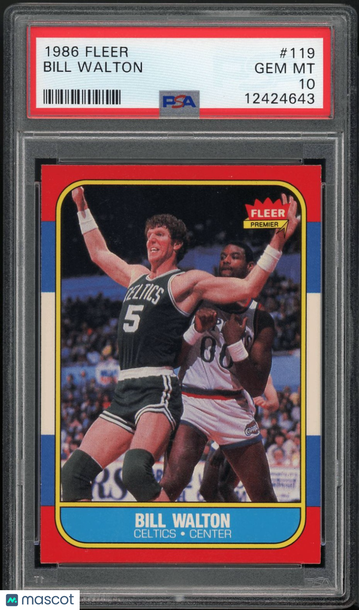 1986 Fleer Bill Walton #119 PSA 10