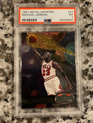 1997 Metal Universe Michael Jordan PSA 7