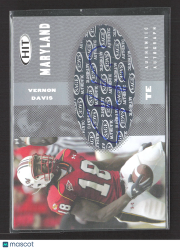 2006 SAGE HIT Vernon Davis #A18 Authentic Autograph
